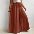 thumbnail image 3 of Iyufng Plus Size Wide Leg Pants for Women, Women's Tie Waist Loose Fit Casual Pants, 3 of 6