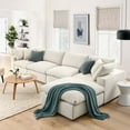 thumbnail image 1 of Modway Commix 5 Piece Down Filled Overstuffed Sectional Sofa Set in Light Beige, 1 of 10
