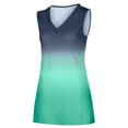 thumbnail image 6 of under $5 JINMGG Tank Tops for Women under $5,Women's Casual Printing V-Neck Gradient Sleeveness Tops Loose Vest Blouses Green L, 6 of 8