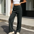 thumbnail image 5 of Oksale Womens Petite Straight Leg Sweatpants with Multi Pockets Soft Cozy Cargo Sweatpants Casual Elastic Waisted Drawstring Jogger Trousers for Daily Wear Dark Gray 2XL, 5 of 9
