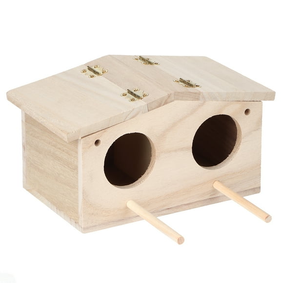 Safe Bird Nests, Two Hole Door Bird Nesting Box, For Wild Animals Use Swallows Birds Feeding Parrots