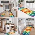thumbnail image 5 of Rainbow Tie Dye Mandala Pattern Kitchen Rugs Sets Of 3,Kitchen Runner Rugs Non Skid Washable,Decorative Kitchen Floor Mats for Kitchen,Sink,Laundry,17"x30"+ 17"x47" + 17"x59", 5 of 6