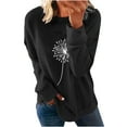 thumbnail image 2 of Lindreshi Sweatshirts for Women Loose Fit Fashion Woman Round Neck Long Sleeve T-Shirt Printing Loose Sweatshirt Blouse Tops, 2 of 5