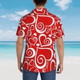 thumbnail image 6 of Heart Love Hawaiian Shirts For Men, Summer Short-Sleeve Relaxed-Fit Button-Down Shirts X-Large, 6 of 9