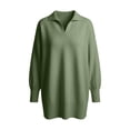 thumbnail image 3 of CUSTG Woman Sweater Oversized Long Sleeve Solid Color Turndown Collar Loose Fit Comfortable Fall Winter Casual Knitwear, 3 of 3