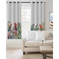 thumbnail image 2 of Summer Botanical Blackout Curtains 54 Inches Long for Bedroom, Watercolor Tropical Plants Birds Thermal Insulated Room Darkening Black Out Window Curtain Panels Grommet Drapes for Living Room, 2 of 8