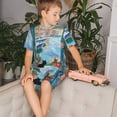 thumbnail image 4 of Balery Coastal Cat By The Window Conjunto de Pijama Infantil de Manga Corta con Estampado – Ropa de Dormir de Algodón Suave-Small, 4 of 6