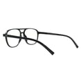 thumbnail image 3 of Blue Light Filtering Lens Glasses Unisex 70's Style Square Flat Top Frame Black, 3 of 4