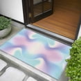 thumbnail image 5 of 2x3 Door Mat Rug, Abstract Minimalistic, Non-Skid Rubber Backing Large Rectangle Rugs - Living Room Bedroom Home Office, Turquoise Pink Ombre Aesthetic Color Art Indoor Floor Mat Carpets Washable Rug, 5 of 9