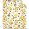 thumbnail image 2 of Gnome Bee Blanket Lightweight Plush Cozy Super Soft Flannel Fleece Throw Swaddle Blanket for Travel Home Decor 40"x30" XS for Pet Toddler, 2 of 6