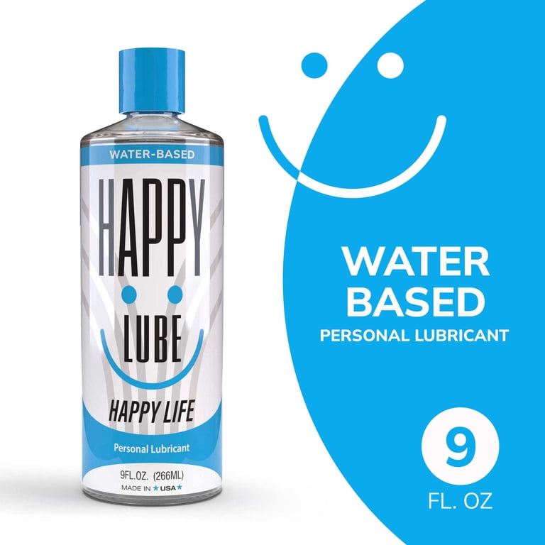water based lubricant walmart Happy Lube Water Based Personal Lubricant, 9 fl oz, Paraben-Free, Long  Lasting, Condom Compatible