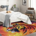 thumbnail image 4 of Tiger Rugs for Living Room Bedroom - Animal Rug 5x8 - Tiger Carpet for Home Decor - Washable Non Slip Patterned Indoor Large Area Rug - Soft & Low Pile (ZJ&260), 4 of 7