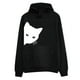 thumbnail image 2 of Pntutb - Sudadera con capucha de manga larga para mujer con diseño de gato Pntutb Pntutb-258, 2 of 4