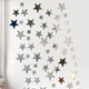 thumbnail image 4 of Pegatinas de pared con espejo de combinación de tres tamaños de estrellas, grande, mediano y pequeño, 4 of 6