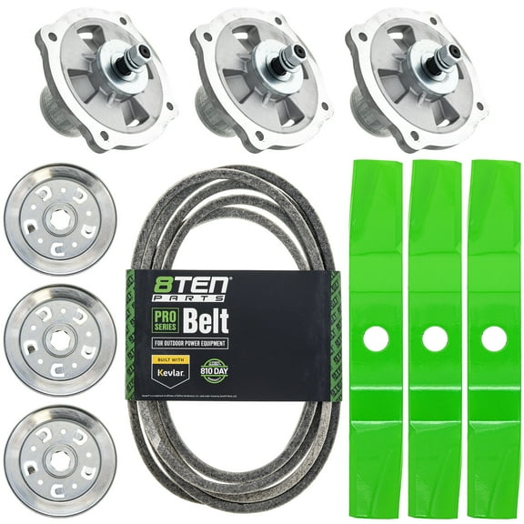 8TEN Blade Spindle Belt Kit for Kubota RCK48P-751Z Z724 48-inch K5583-34350 MK1013868