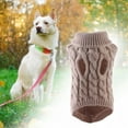 thumbnail image 6 of Dog Sweater Knitted Dog Sweater Dog Winter Clothes Costume Knitted Pet Puppy Clothes Pet Sweater for Outdoor Walking Picnics Khaki S, 6 of 10