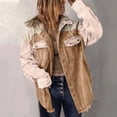 thumbnail image 2 of Fesfesfes Coat for Women Worn Out LooseLong Sleeve Hooded Casual Outwear Jackets, 2 of 8