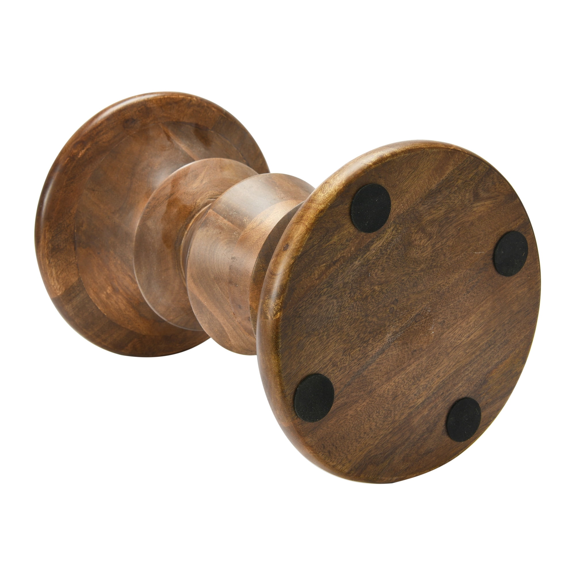 Creative Co-Op Berns Mid Century Modern Solid Wood End Table or Stool, Classic Walnut Finish