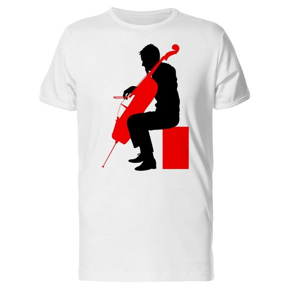 Cello Player Silhouette Tee Men's -Image by Shutterstock