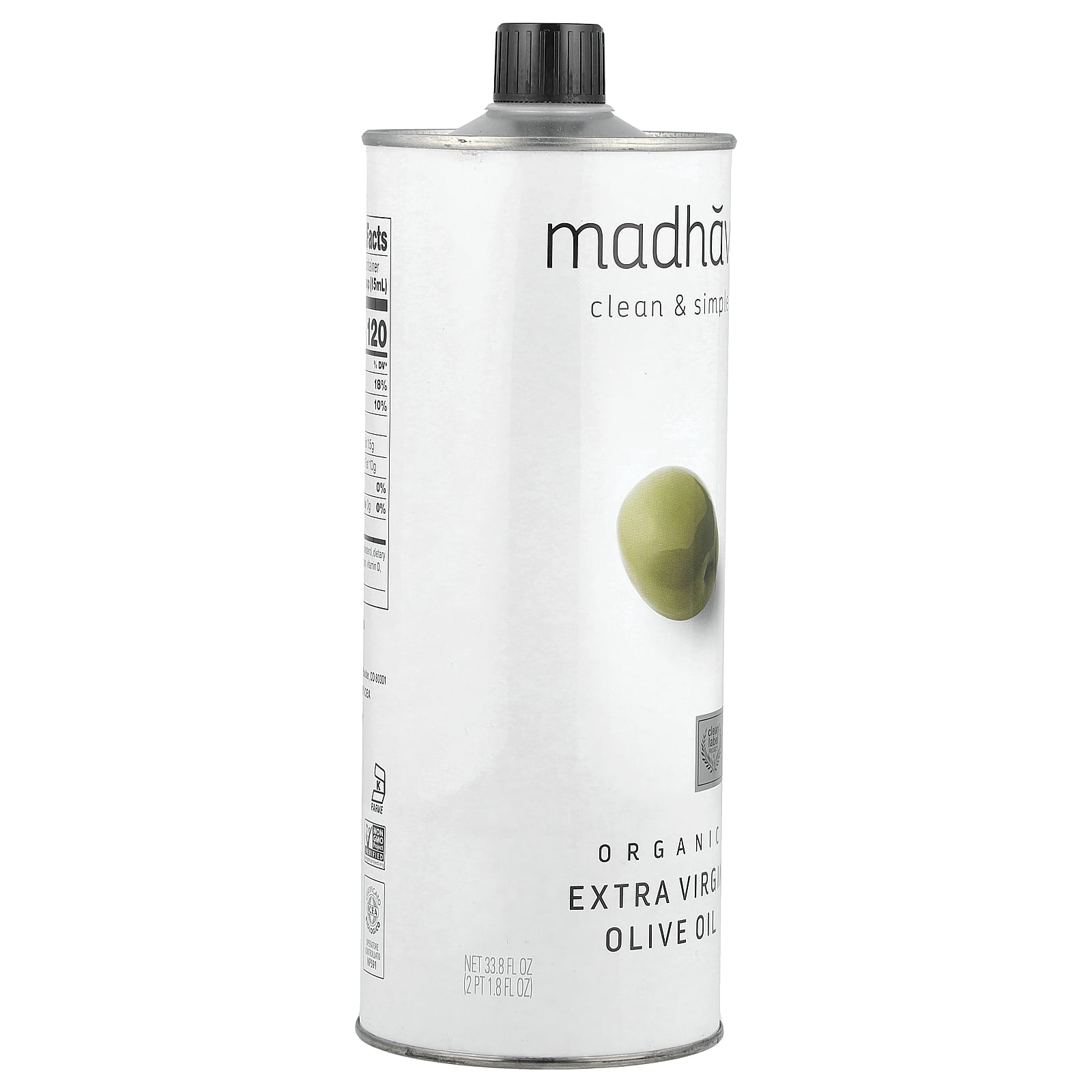 Madhava Organic Extra Virgin Olive Oil, 33.8 fl oz