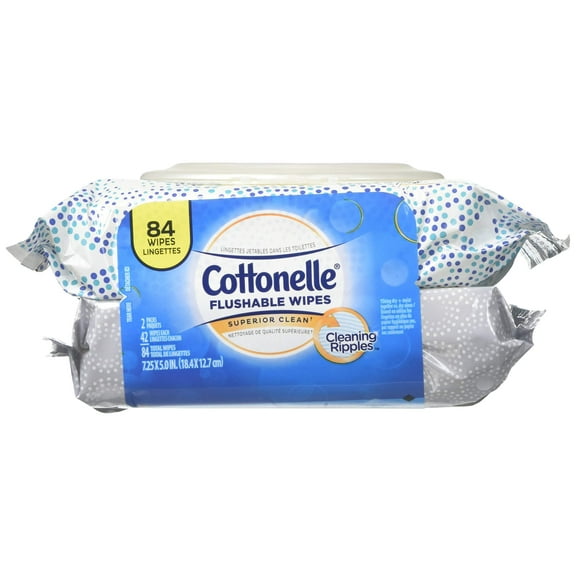 Cottonelle Fresh Care Flushable Cleansing Cloths Refill - 84 Ct - Pack of 8