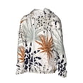 thumbnail image 3 of Goofa Tropical Leaves Printed Women's UPF 50+ Sun Protection Hoodie Jacket Lightweight Long Sleeve Sun Shirt for Women with Pocket Hiking Outdoor-X-Large, 3 of 9