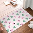 thumbnail image 4 of Rateoe Flower on ladybirds Pattern Flannel Door Mat Indoor Outdoor Entrance, Waterproof All-Weather Doormat,Fade Resistant, Low Profile Entryway Mat 16x24in, 4 of 7