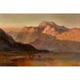 thumbnail image 2 of Alfred de Bréanski 18x13 Gold Ornate Wood Frame and Double Matted Museum Art Print Titled - Llyn-Y-City, Beddgelert, North Wales, 2 of 4