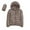 Khaki, variant on GEWSEY Women's Hooded Packable Ultra Light Weight Short Down Jacket (Khaki, 3XL)