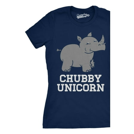 Rhino Soft Top - Womens Chubby Unicorn Tshirt Funny Cute Adorable Fat Rhino Animal Tee