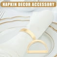 thumbnail image 6 of SEWCHICS Simple Napkin Rings Golden 6Pcs 2.0In D Shape Elegant Style For Home, 6 of 8