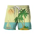 thumbnail image 1 of toraway Men's Spring And Summer Casual Shorts Printed Panel Sports Beach Pants With Pockets M, 1 of 3