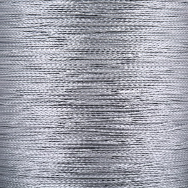 Qiilu 1 Pce 300m PE Tressé 4 Brins Super Résistant Lignes de Pêche Multi-filament Corde à Poisson Gris, Ligne de Poisson de Mer