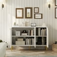 thumbnail image 4 of Boyel Living Sideboard Buffet Cabinet with 3 Doors, Modern Accent Storage Cabinet with Adjustable Shelves, White Credenza Entryway Cabinet for Living Room, 4 of 9