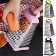 thumbnail image 1 of CHOK Non-Slip Base Vegetable Grater - Ergonomic Handle with Non-Slip Rubber Ring  Four-Side Potato Cheese Grater  Vegetable Cutter for Restaurants, 1 of 8