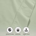 thumbnail image 4 of Superior 1000 Thread Count 4-Piece Solid Cotton Blend Deep Pocket Sheet Set, Full, Green, 4 of 5