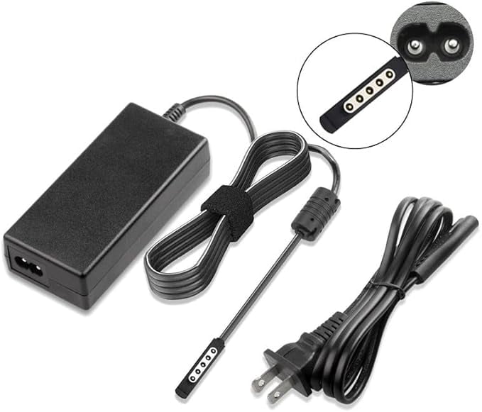 Nuxkst Global AC/DC Adapter for Surface RT Windows 64GB Model 1516 Tablet PC 12V 3.6A 45W Power Supply Cord Cable PS Wall Home Battery Charger Mains PSU