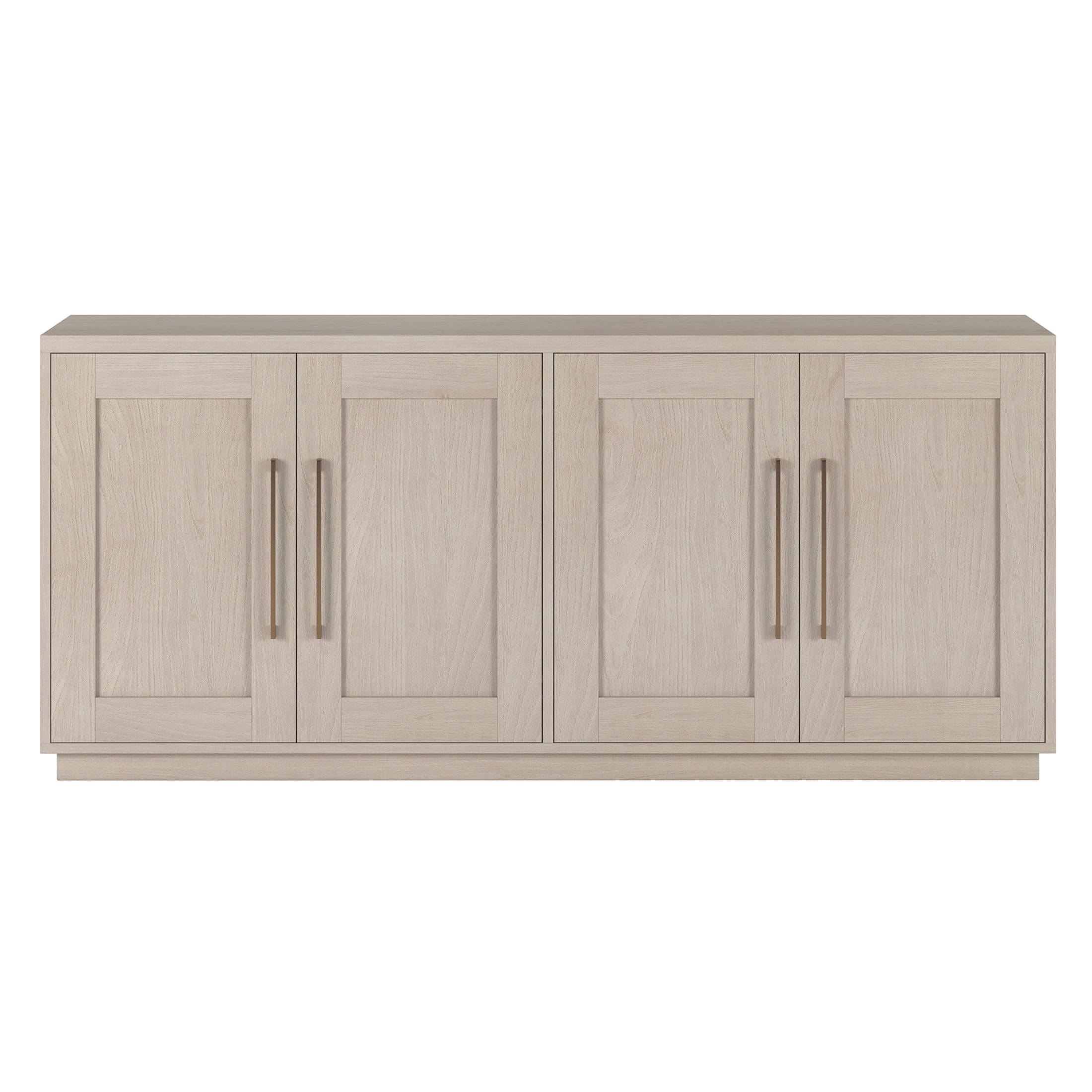 Evelyn&Zoe Modern/Contemporary 68" Wide Alder White Buffet Table