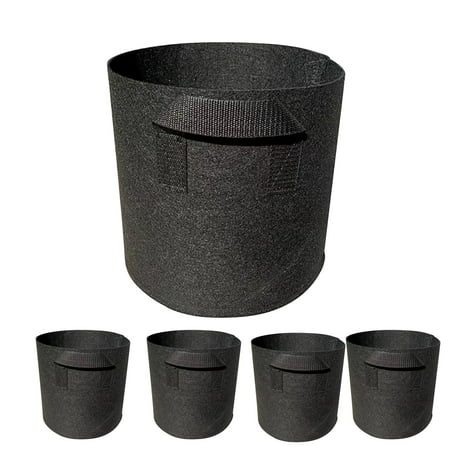 Mr. Garden grow bag,3gal,5 Pack,Black