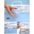 thumbnail image 5 of Caja de medicamentos portátil de emergencia médica de 1 pieza gran capacidad organizador familiar azul, 5 of 5