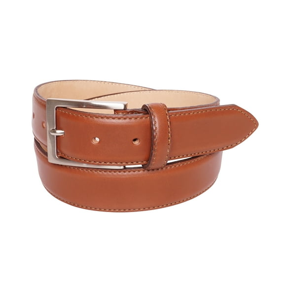 YRI Belts Men's Tan Leather Dress Belt (Made in USA)