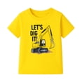 thumbnail image 7 of HILEELANG 2-7T Toddler/Little Boys Yellow/Grey/Navy Construction Trucks 100% Cotton T-Shirt 3-Pack, Size 5T, 7 of 7