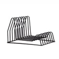 thumbnail image 2 of GROWTH TANK Irregular Desktop Organizer Iron Wire Desktop Storage Rack Bookshelf B Black, 2 of 9
