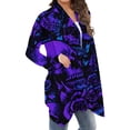 thumbnail image 7 of Kilaqueen Womens Halloween Open Front Cardigan Casual Oversized Funny Pumkin Print Lightweight Thin Coats Cute Spooky Pattern Cardigans Dusters, 7 of 7