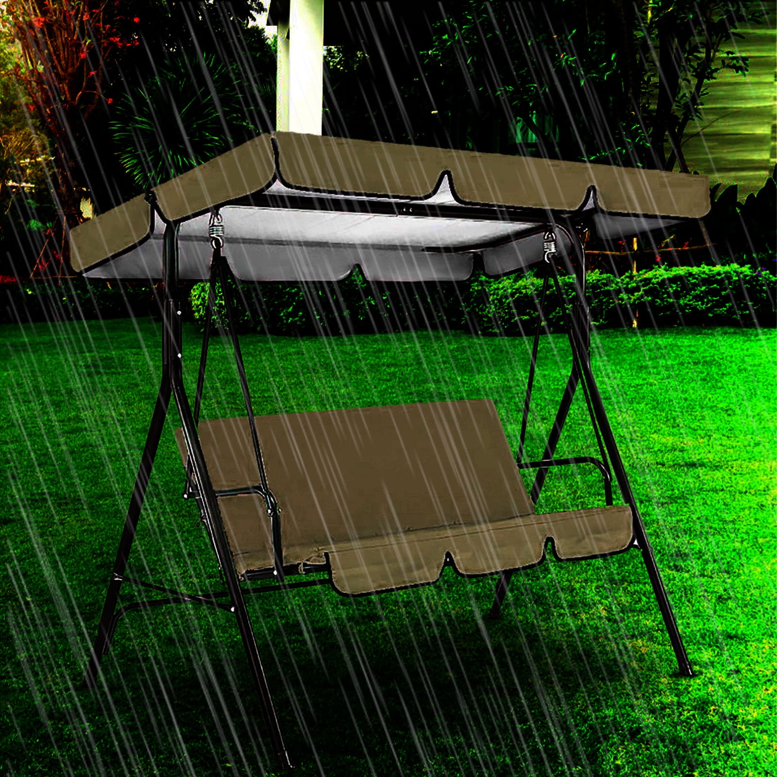 Replacement Canopy for Outdoor Swing 2 3 Seater Waterproof Patio Garden Swing Top Cover Oxford Cloth Canopy Walmart
