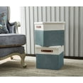 thumbnail image 4 of DECOMOMO 3-Pack Stackable Foldable Cube Storage Bin W/ Lids | Rugged Canvas Fabric Container with PU Handles, 4 of 7