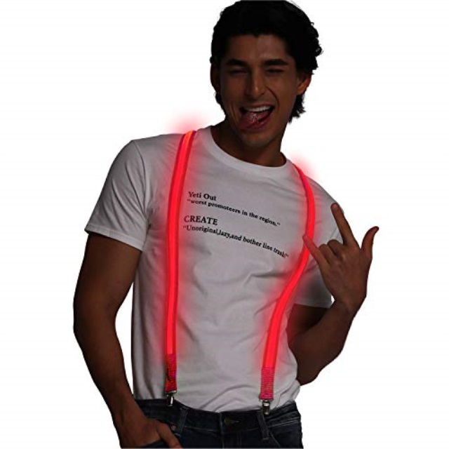 light up suspenders usb rechargeable led suspenders neon suspenders led