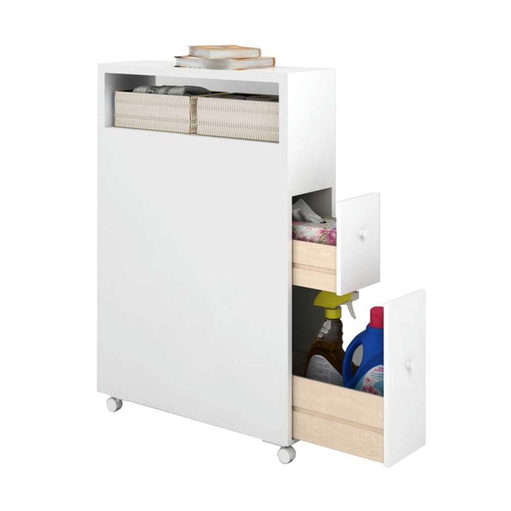 Finihen Bathroom Storage Cabinet, Bathroom Floor Cabinet, Slim Bathroom Cabinet Wooden Toilet Organizer with Deep Slide Out Drawers, for Bathroom, Living Room, Bedroom, Kitchen, White Finihen Bathroom Storage Cabinet, Bathroom Floor Cabinet, Slim Bathroom Cabinet Wooden Toilet Organizer with Deep Slide Out Drawers, for Bathroom, Living Room, Bedroom, Kitchen, White