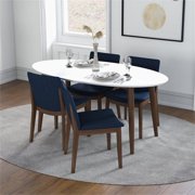 Kyro Modern Solid Wood Walnut Dining Room & Kitchen Table Set for 4