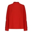 thumbnail image 4 of Timegard Long Sleeve Shirts for Women Button Solid Color Tops Blouse Work Office Casual Fitting Tops, 4 of 6